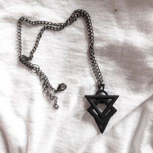 Rogue and Wolf Glyph of Hatred Necklace Black